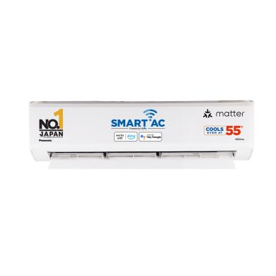 Panasonic 2.0 Ton 5 Star Premium Wi-Fi Inverter Smart Split AC (India 1st Matter Enabled RAC, Higher Airflow, 55 Deg. C Operation, Copper Condenser, 7in1 Convertible, True AI, 4-Way Swing, PM 0.1 Filter, CS/CU-NU24AKY5W, 2025 Model, White)