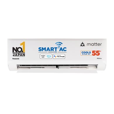 Panasonic 1.0 Ton 3 Star Premium Wi-Fi Inverter Smart Split AC (India 1st Matter Enabled RAC, Higher Airflow, 55 Deg. C Operation, Copper Condenser, 7in1 Convertible, True AI, 2-Way Swing, PM 0.1 Filter, CS/CU-SU12AKY3W, 2025 Model, White)