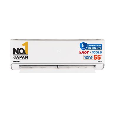 Panasonic 1.5 Ton 3 Star Hot & Cold Inverter Split AC(-7~55 Deg. C Operation, 5 year Comprehensive Warranty, Copper Condenser, 7in1 Convertible, 2-Way Swing, PM 0.1 Filter, CS/CU-EZ18BKYF, 2025 Model, White)