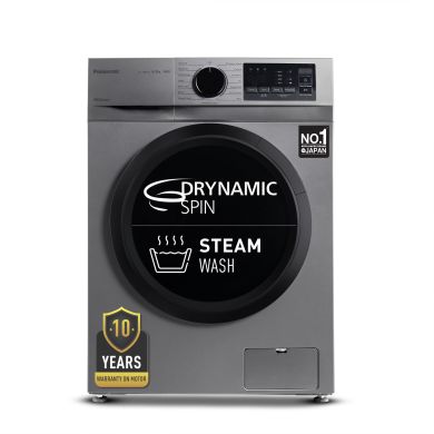 8 Kg 5 Star Fully-Automatic Front Loading Washing Machine (NA-148MH2L01, Dark Silver, Drynamic Spin, Steam Care, Baby Care)
