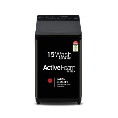 7 Kg 5 Star Fully-Automatic Top Load Washing Machine (NA-F70V11PRB, Pure Black, Drynamic Spin, Gentle Kizukai Wash, MirAIe, Built-In Heater, StainMaster+, 15 Wash Programs)