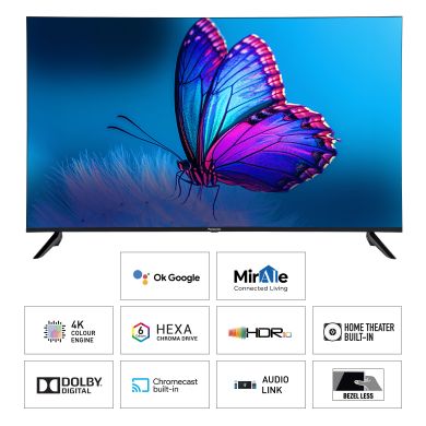 139 cm (55 inches) 4K Ultra HD Smart LED Google TV TH-55PX665DX (4K Colour Engine, HDR 10, Dolby Digital, Home Theatre Built-in)