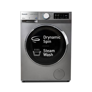 8 Kg 5 Star Fully-Automatic Front Load Washing Machine (NA-148MR2L01, Dark Silver, Drynamic Spin, MirAIe, Gentle Kizukai Wash Lite,  Quick 15, Baby Care, 15 Wash Programs)