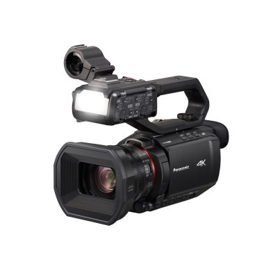 Proffesional Camcorder with Wide 25mm and Optical 24x Zoom, 4K 10-bit 60p Recording, Built-in-WiFi, Double SD Card Slot (AG-CX7ED, Black)