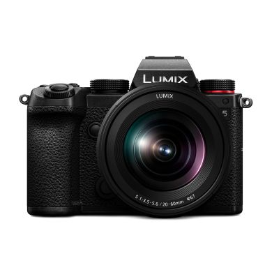 Lumix S5 24.2 MP CMOS Sensor Mirrorless Fullframe Digital Camera with 20-60mm Kit Lens, Dual SD Card Slots, Multi Recording Modes, 4K 10 bit video (DC-S5KGW-K, Black)