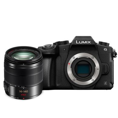 Lumix DMC-G85 16MP Live MOS Sensor Mirrorless MFT Digital Camera with 14-140mm Lens, Dual Image Stabilization, Depth-From-Defocus AF Technology, UHD 4K Video Recording (DMC-G85HAGWK, Black)