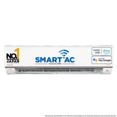 1.5 Ton 5 Star Wi-Fi Inverter Smart Split AC (7 in 1 Convertible with True AI Mode, 4 Way Swing, Active Air Purification by nanoeX/nanoe-G and real time AQI monitoring, Matter Certified, 2024 Model, White)